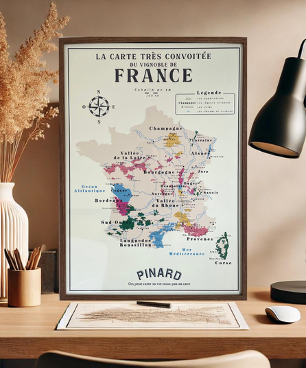 Carte du vignoble de France